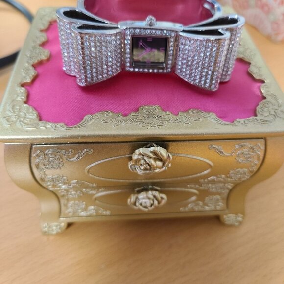 Studded betsey johnson bow watch